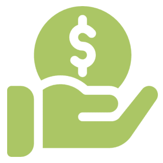 Financial growth illustrated icon